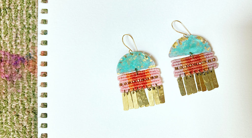 Patina Brass Luce Earrings