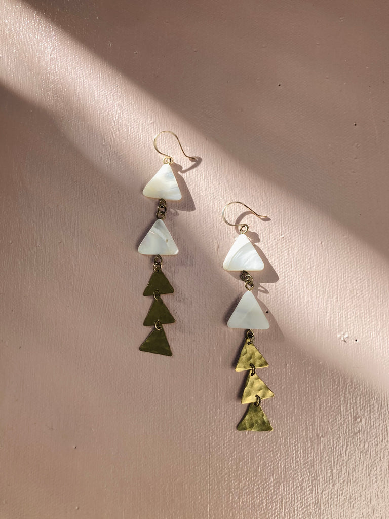 Mother of Pearl Cascading Earrings