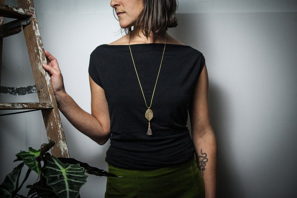 Cast Buddha Tassel Necklace