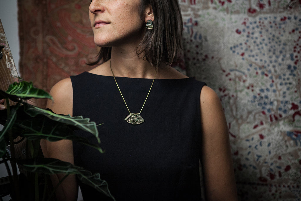 Cast Woven Princess: Green Patina Finish