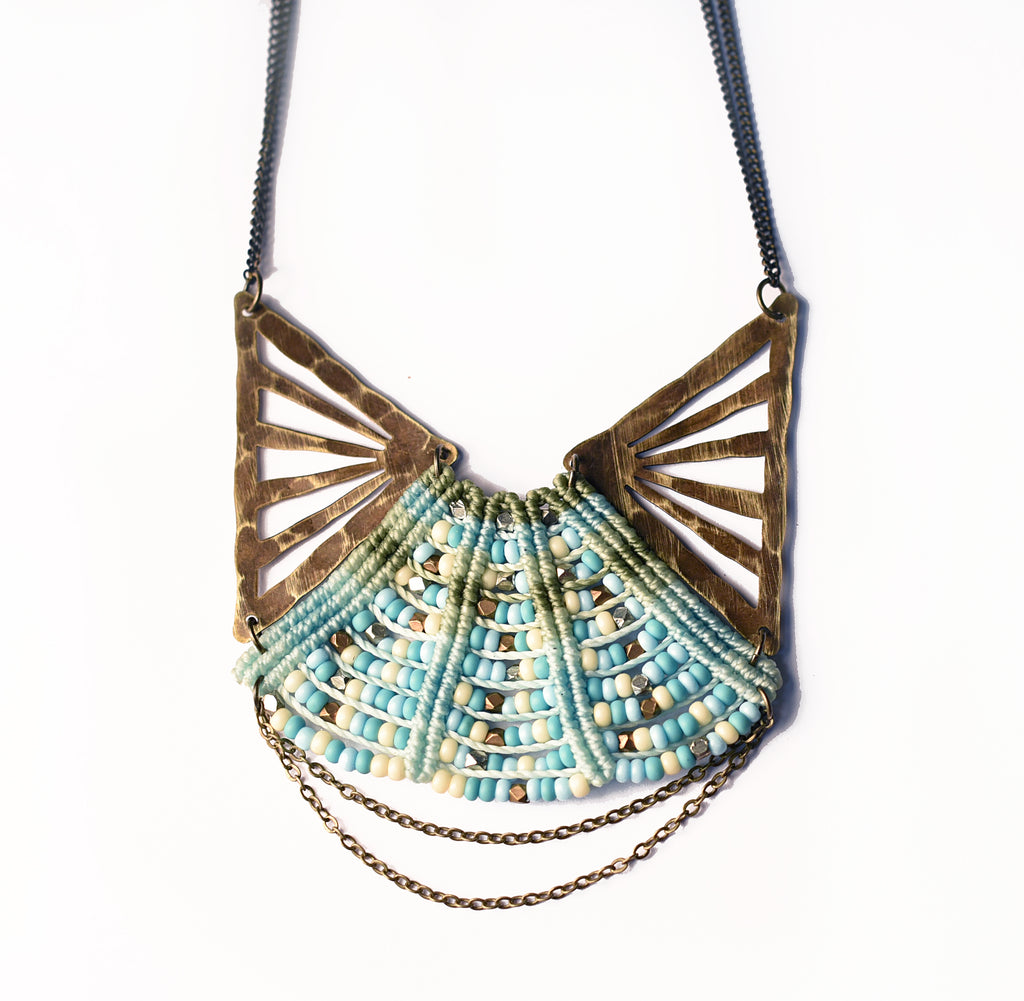 Woven Princess Fan Necklace