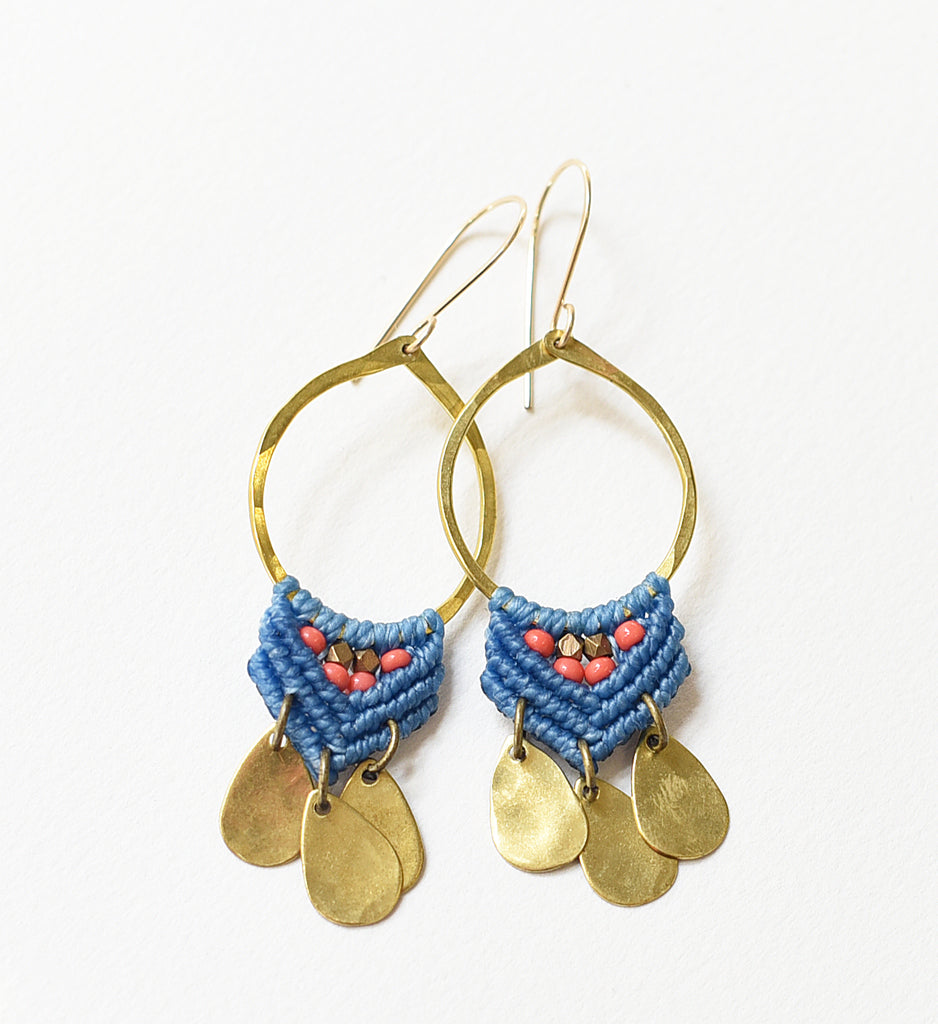 Small Brass Fuerza Hoops