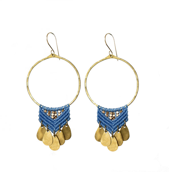 Large Brass Fuerza Hoops