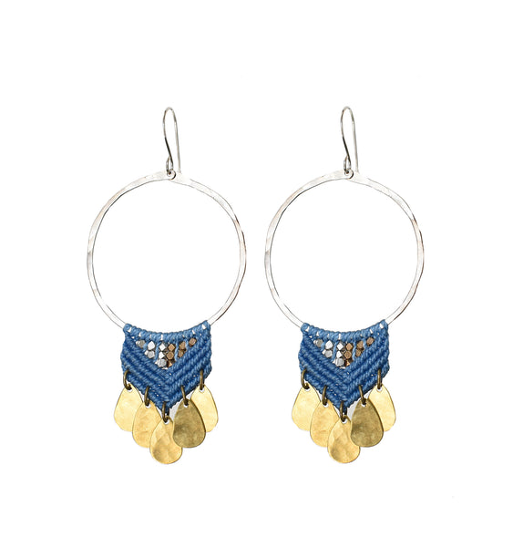 Large Silver Fuerza Hoops