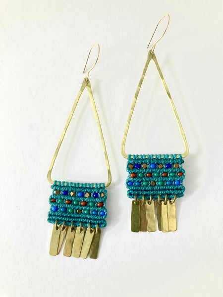 Rooted Temple Fringe Earrings