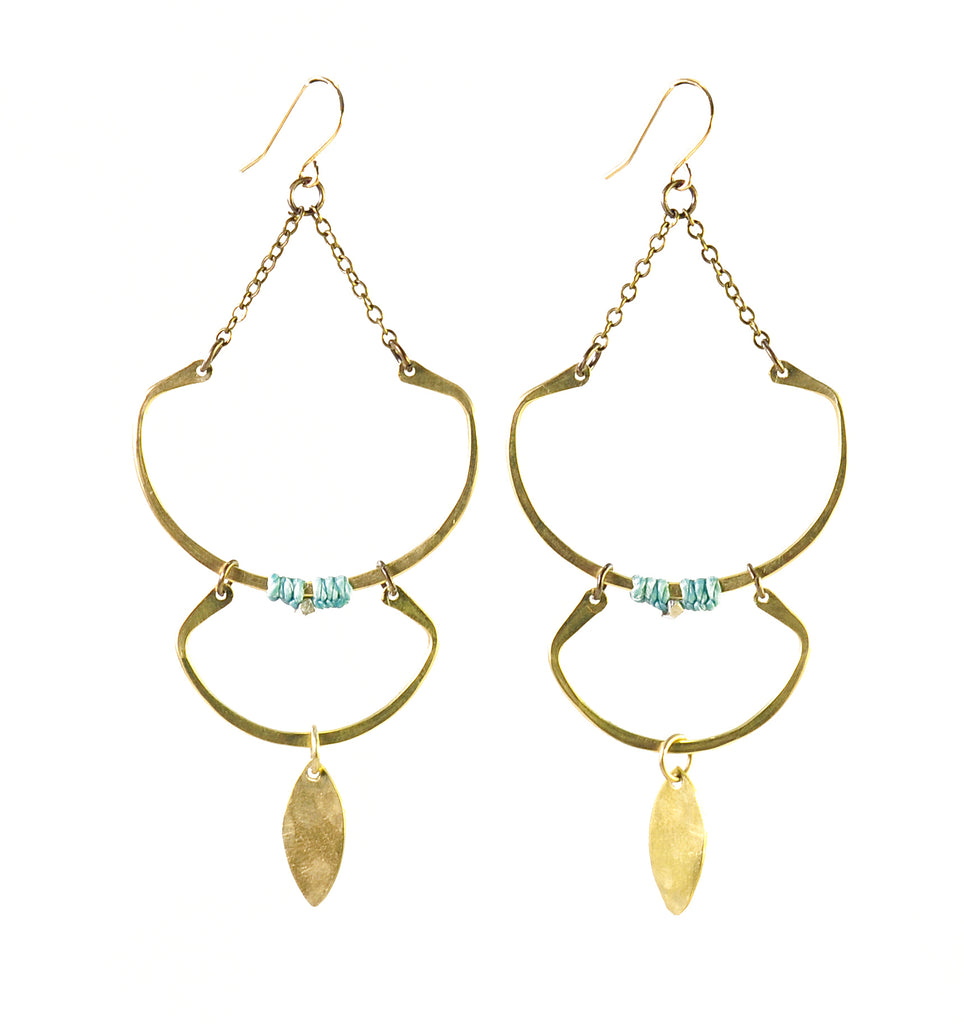 Double Sunken Moon Earrings