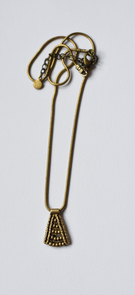 Mini Cast Woven Princess in brass