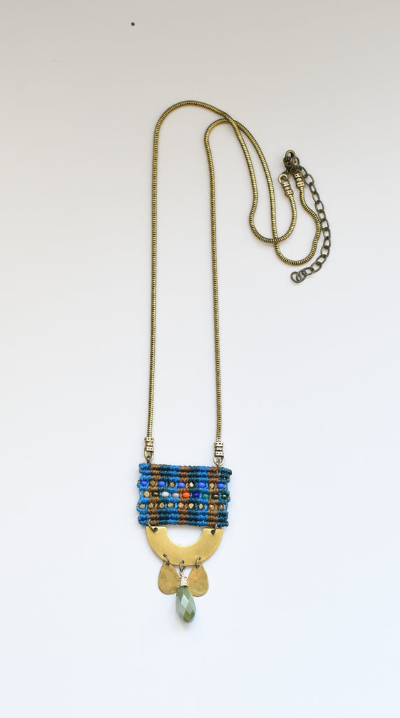 Tapestry Arch Necklace with Crystal