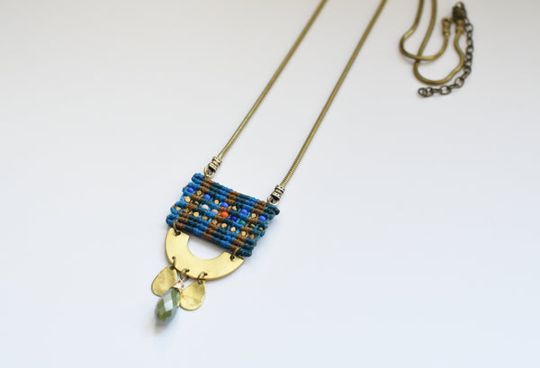 Tapestry Arch Necklace with Crystal