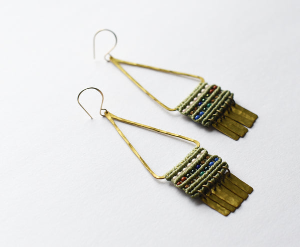 Rooted Temple Fringe Earrings
