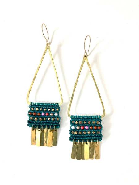Rooted Temple Fringe Earrings