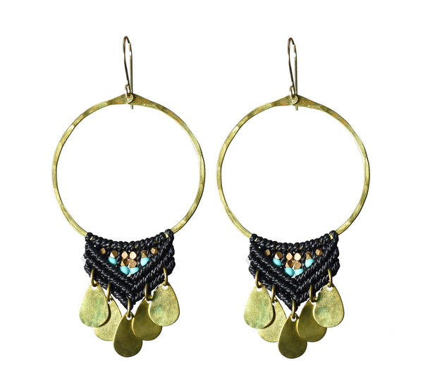 Large Brass Fuerza Hoops