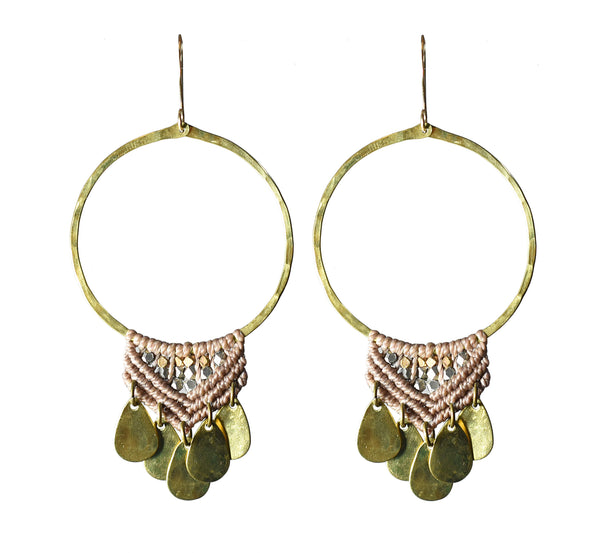 Large Brass Fuerza Hoops