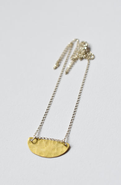 Half Moon on silver chain