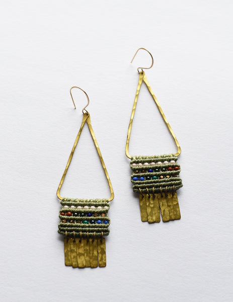 Rooted Temple Fringe Earrings